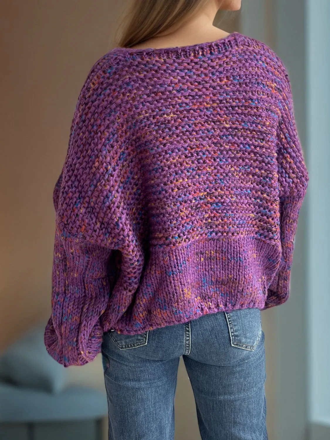 Hazel Blues® |  Dropped Shoulder Long Sleeve Sweater
