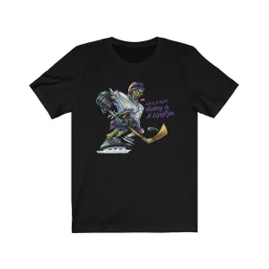 Hockey Zombie Graphic Short Sleeve T-Shirt
