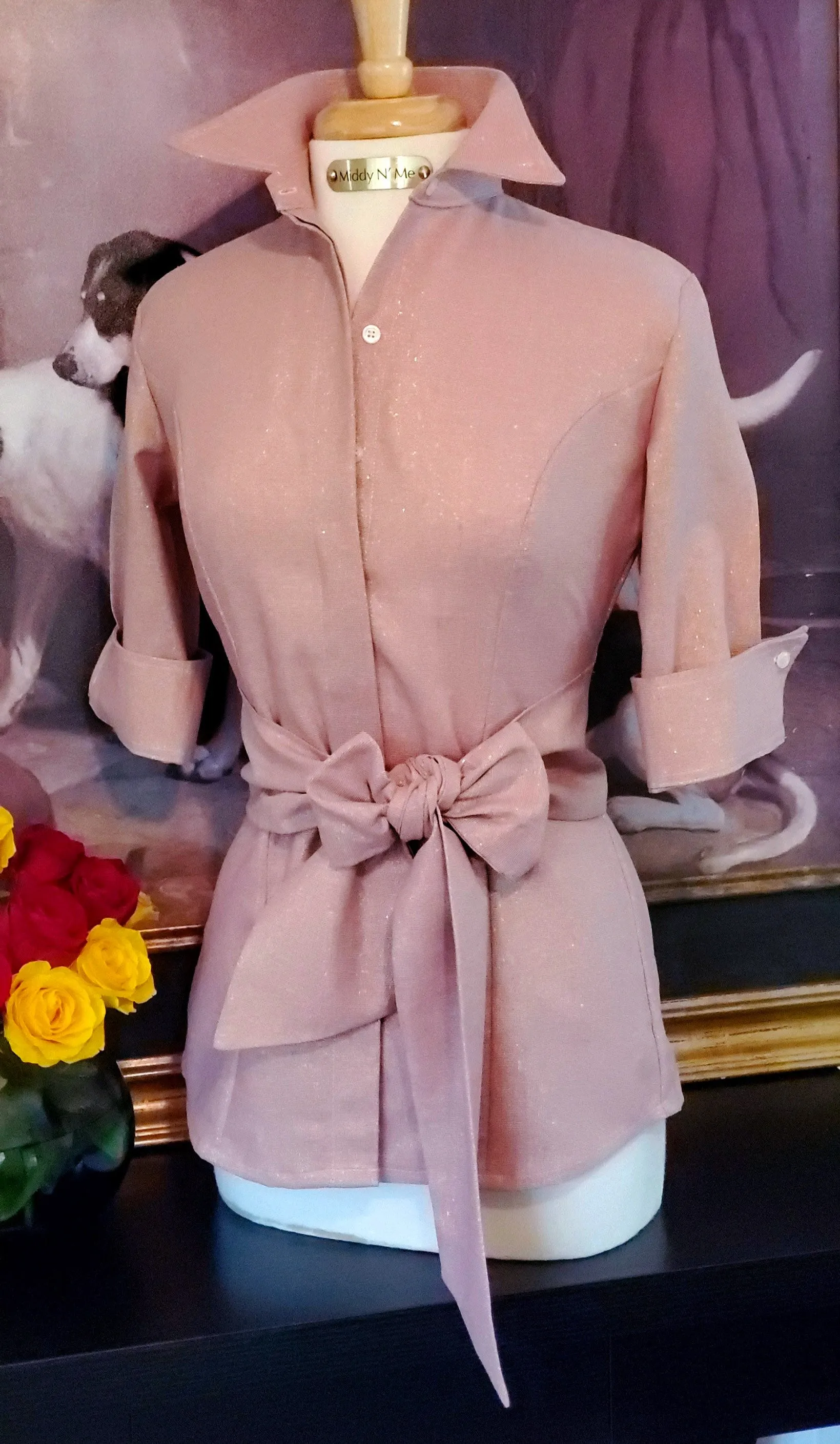 HOLIDAY SPARKLE WITH SASH IN ROSÉ