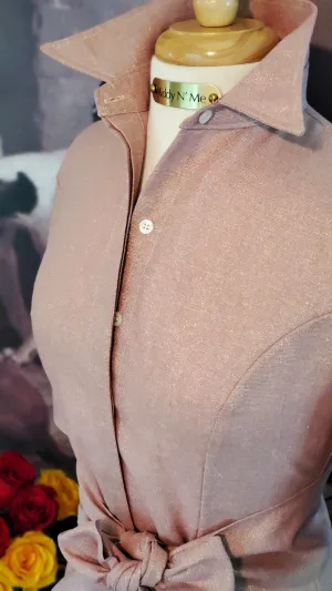 HOLIDAY SPARKLE WITH SASH IN ROSÉ