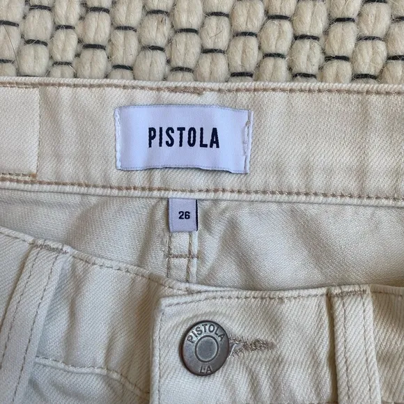 🎊host pick🎊NWOT Pistola Super High Rise Denim Shorts in Cream Size 26