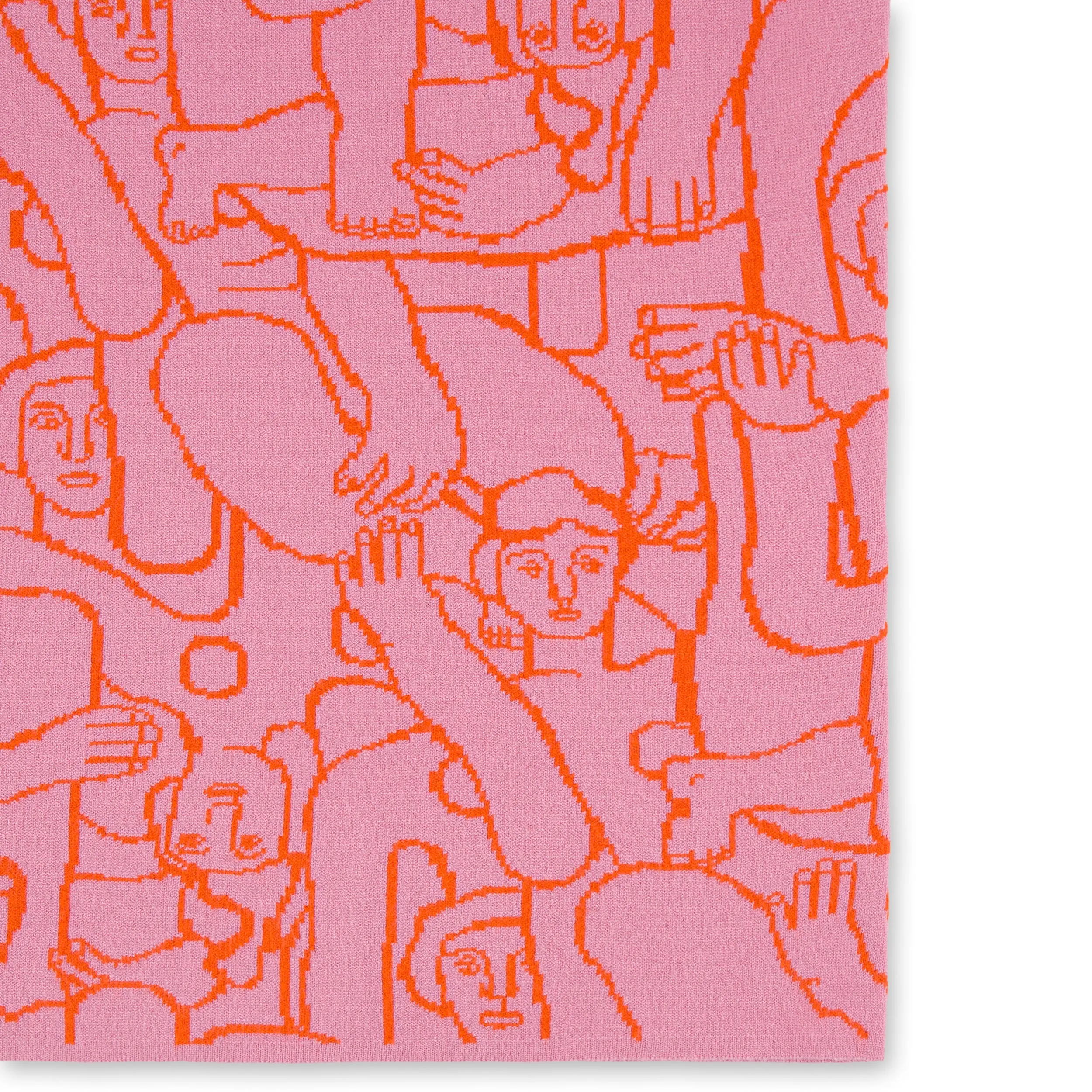 Human Mess Knitted Shorts (Pink/Orange)