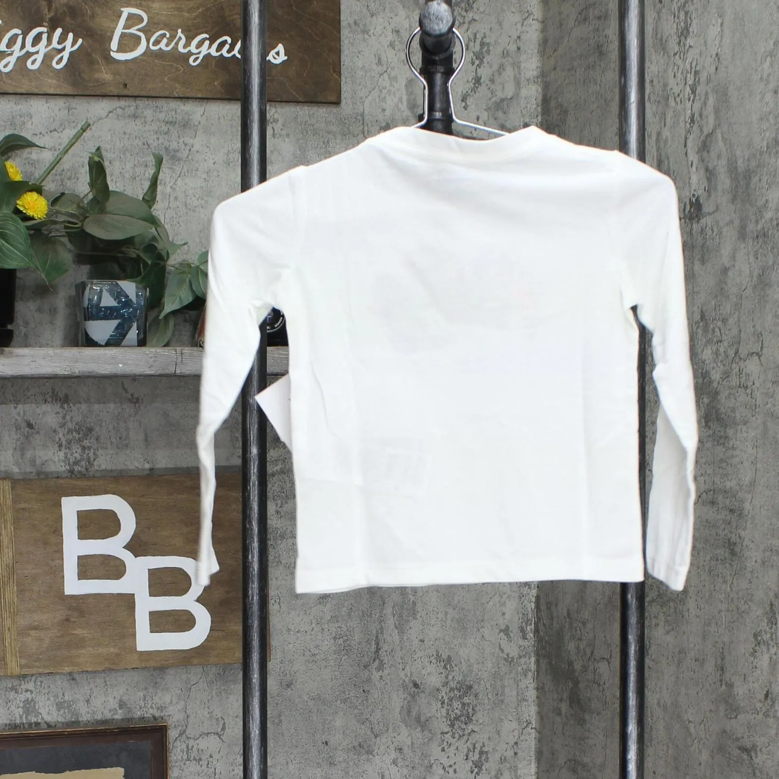 Hurley Girls Long Sleeve Boxy T-Shirt with Scrunchie Sail White / Mint Foam 6