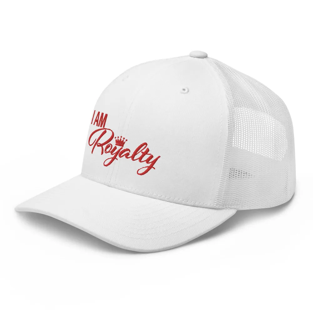 I AM Royalty (White/ Red Trucker Cap)