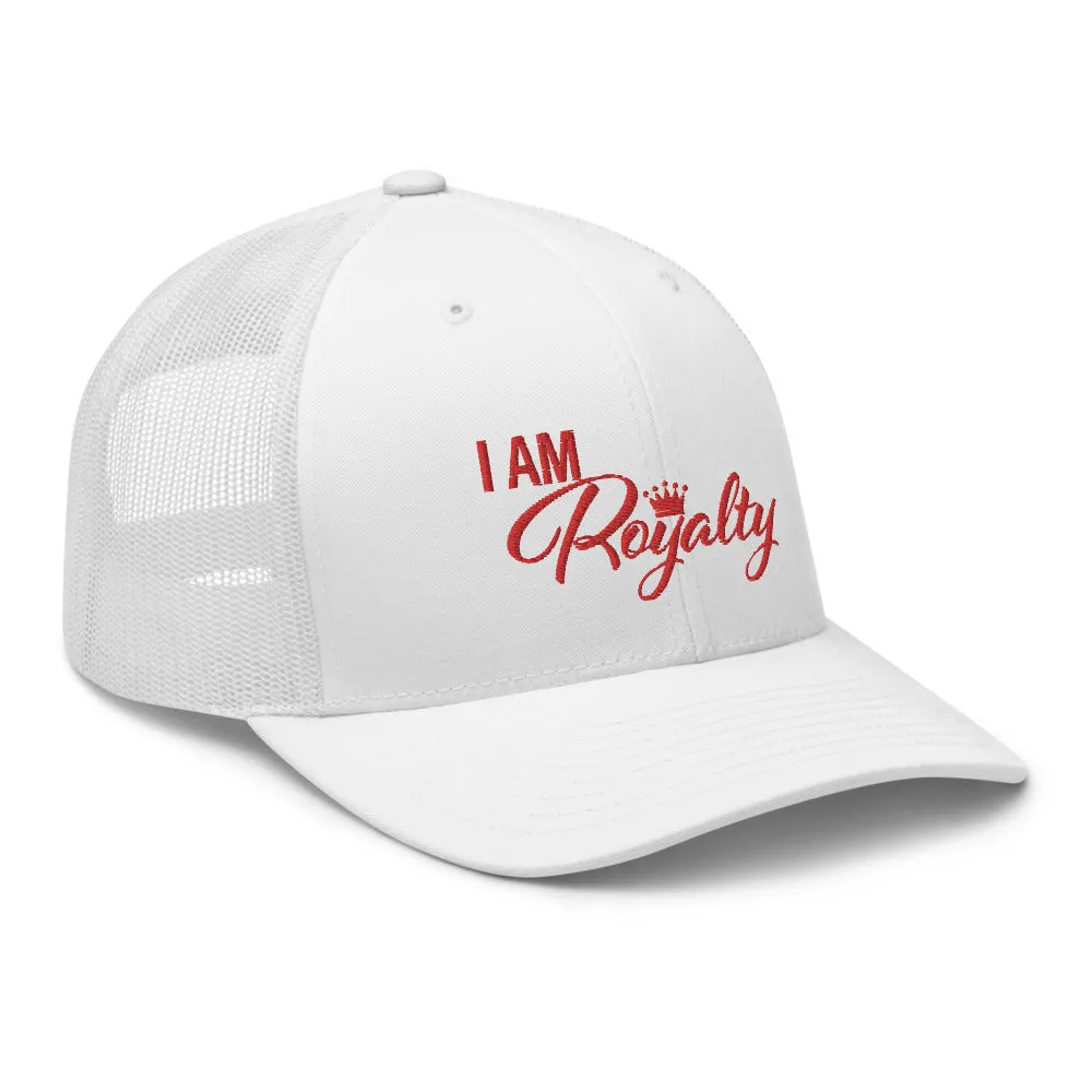 I AM Royalty (White/ Red Trucker Cap)