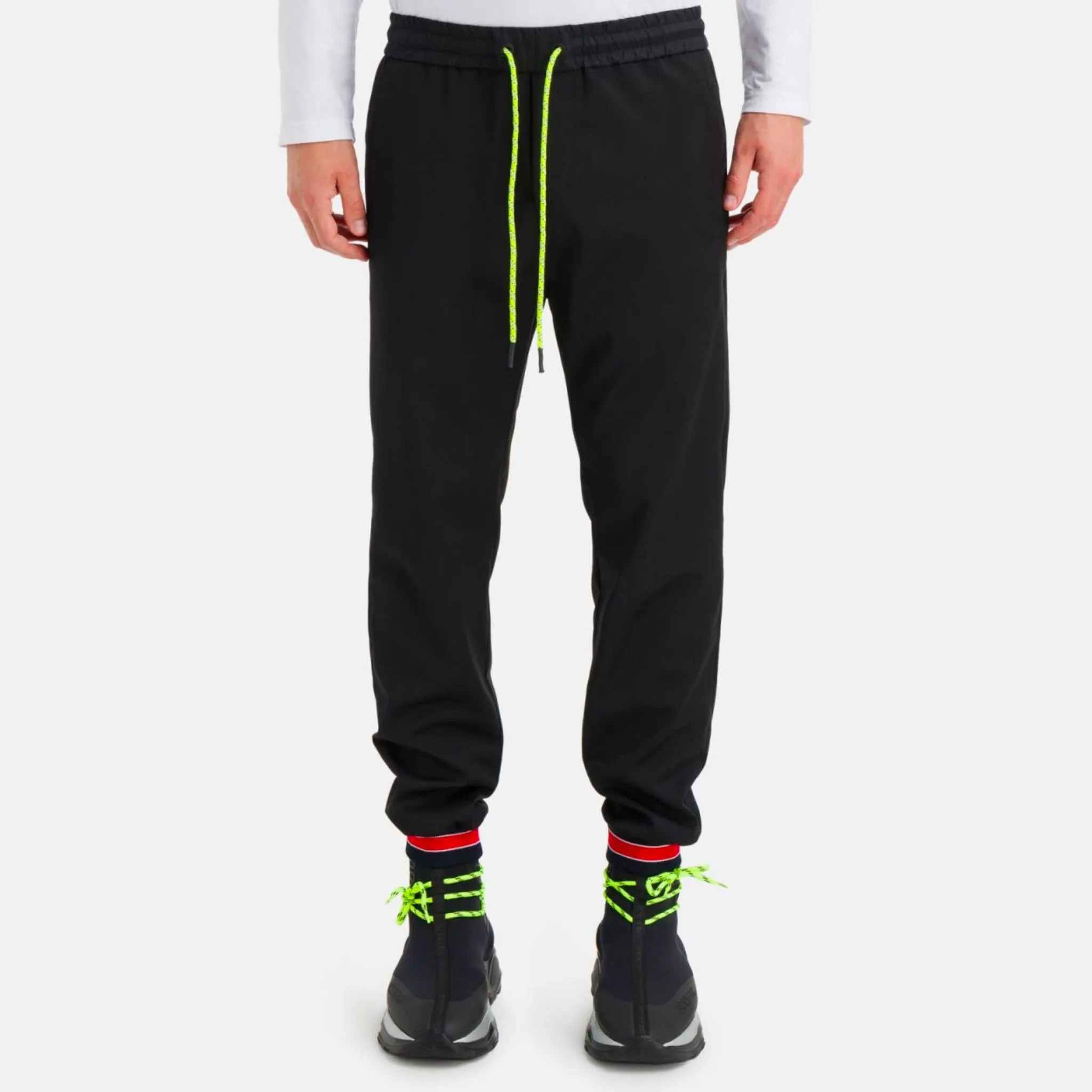 Iceberg jogging pants with logo and ankle stripes
