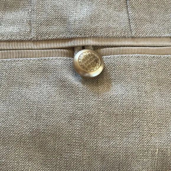 Juicy Couture Nautical Inspired Gold linen cuffed shorts SZ 8 NWT