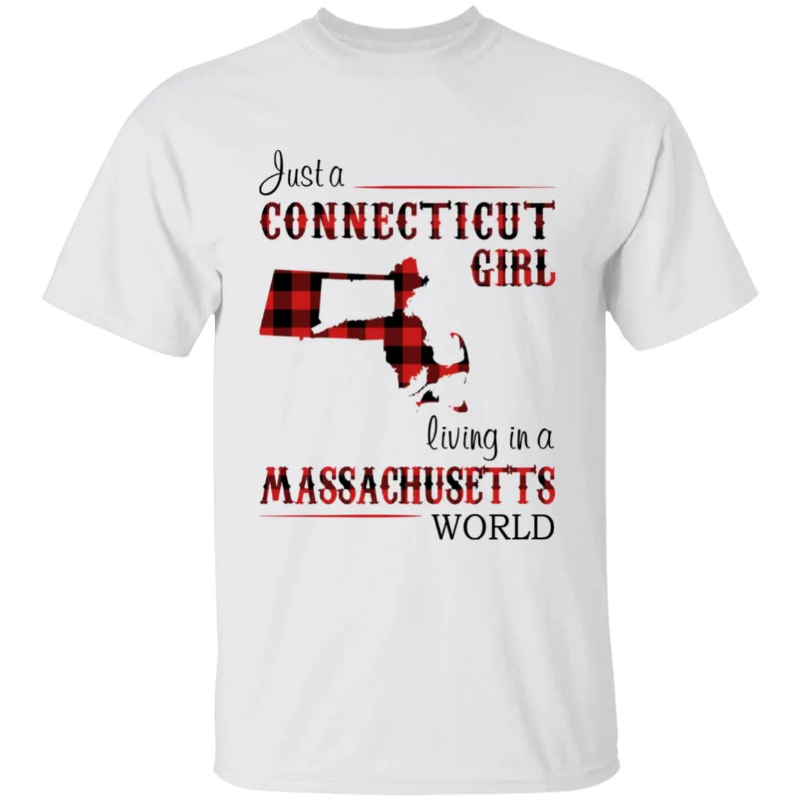 Just A Connecticut Girl Living In A Massachusetts World T-shirt