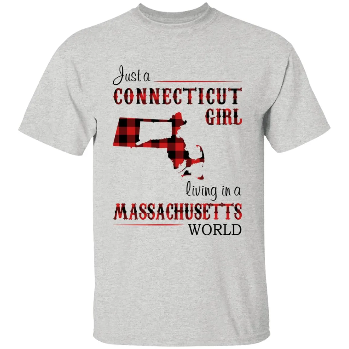 Just A Connecticut Girl Living In A Massachusetts World T-shirt