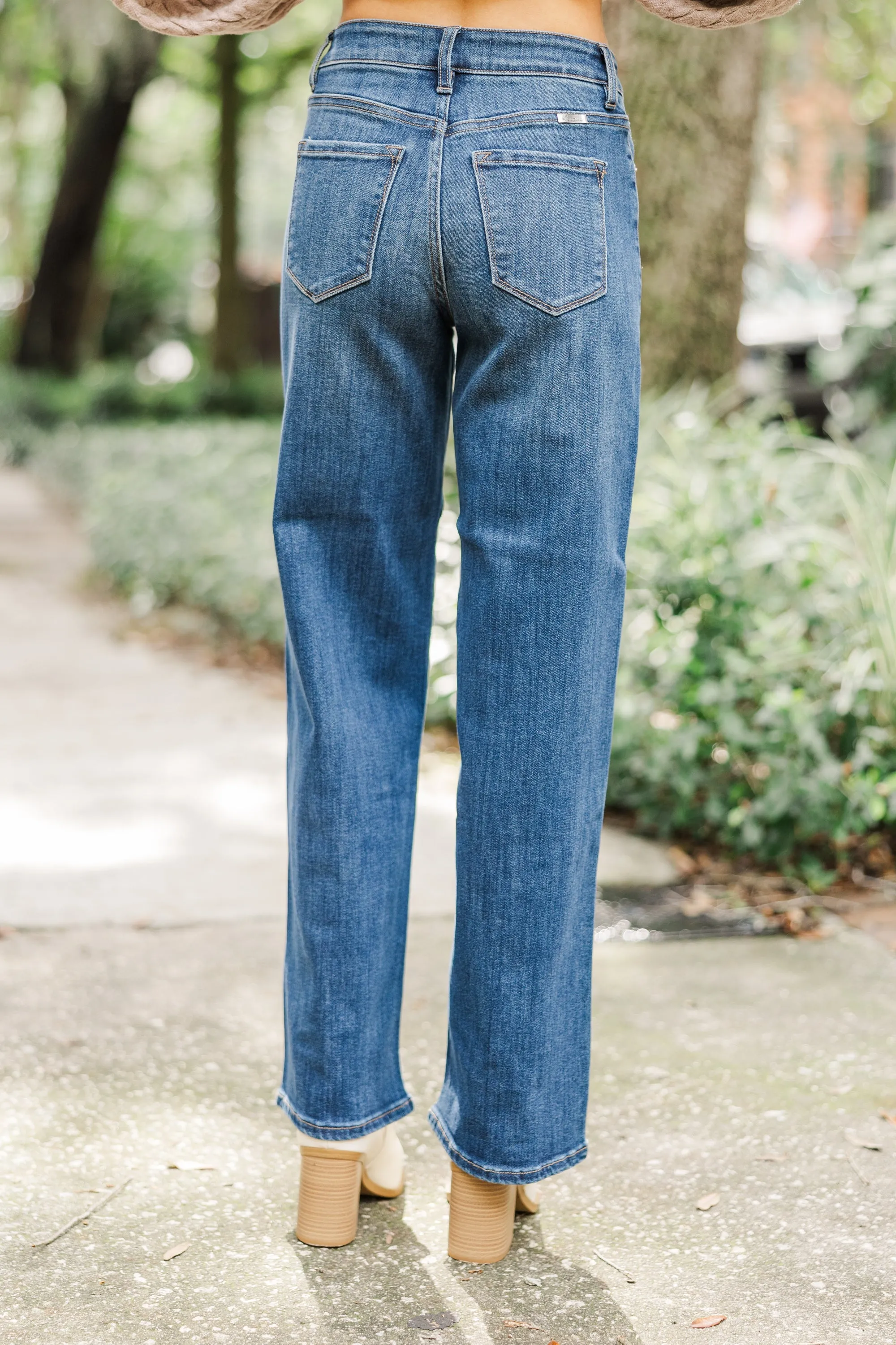 KanCan: Find You Well Dark Wash Wide Leg Jeans