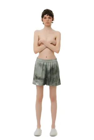 Khaki Silk Shorts