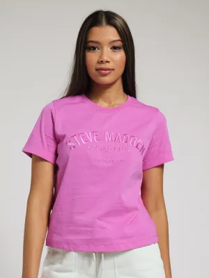 Kitty Boxy Logo Tee - Pink