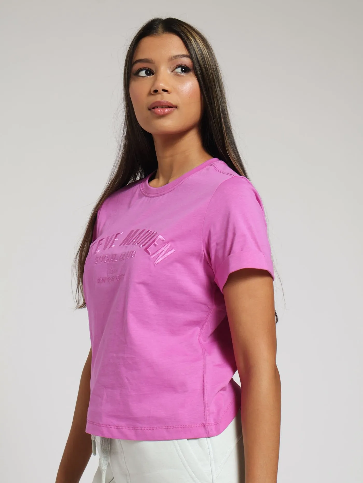 Kitty Boxy Logo Tee - Pink