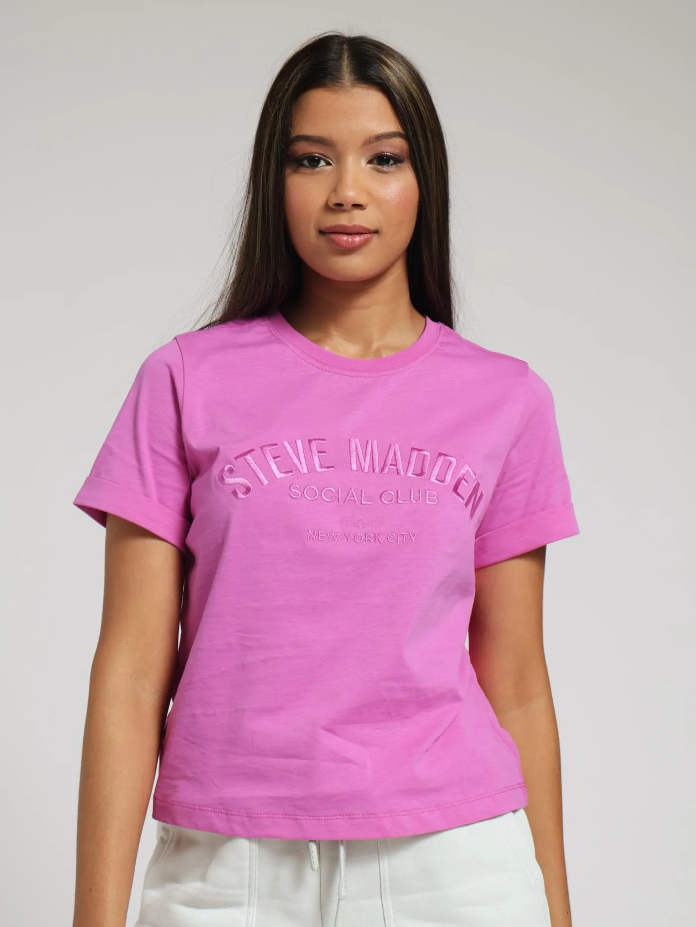Kitty Boxy Logo Tee - Pink