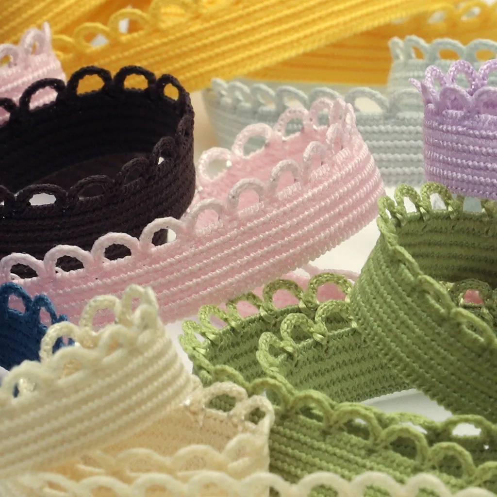 Knit Picot Stretch Tape #30 Sage Green