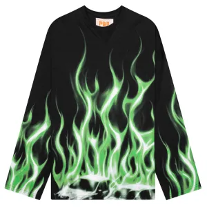 La Flame L/S Tee - White/Blue