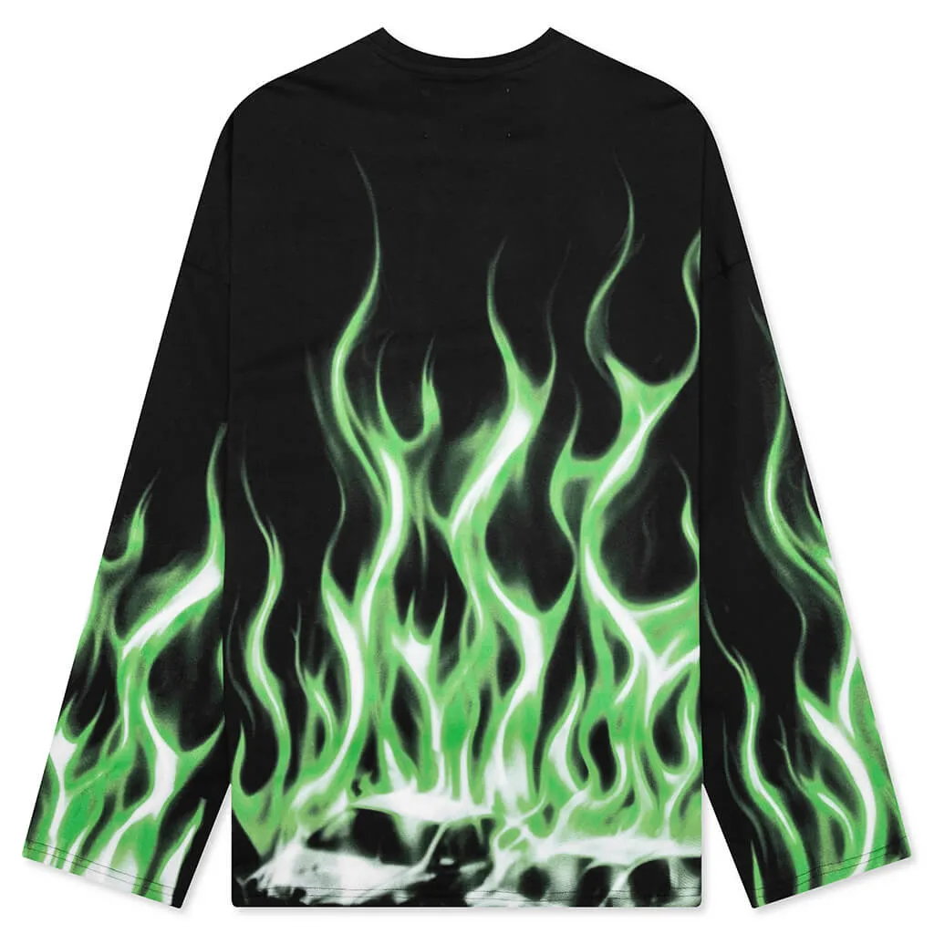 La Flame L/S Tee - White/Blue