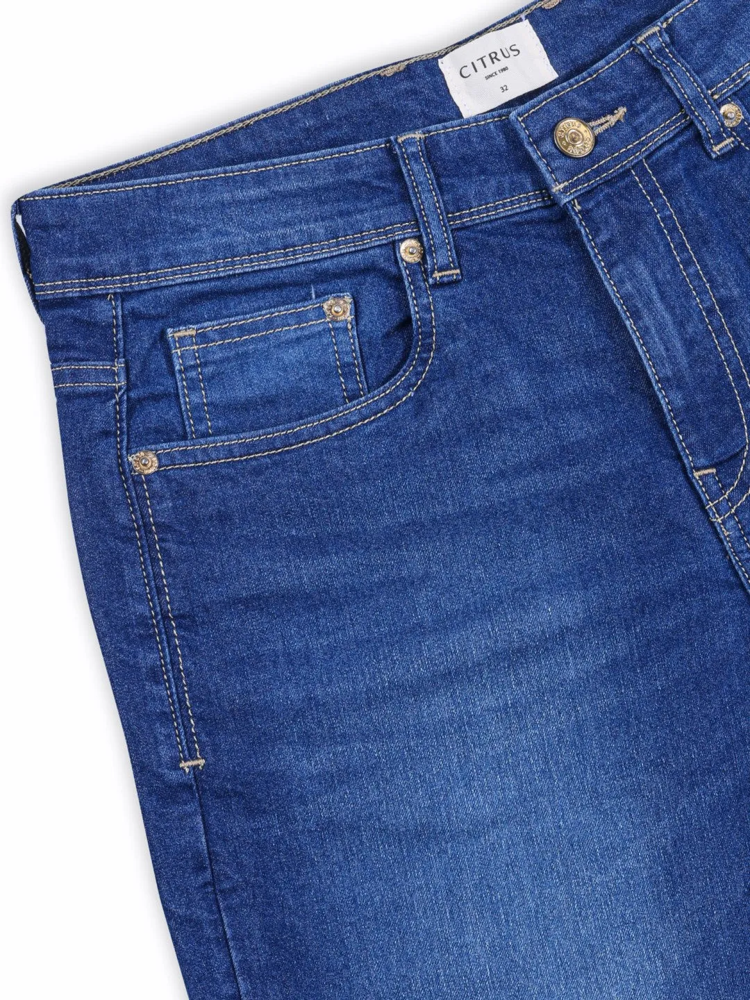 Light Blue Plain Denim Shorts