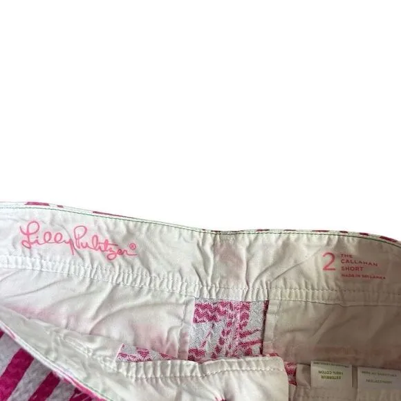 Lilly Pulitzer The Callahan Pink and white Shorts