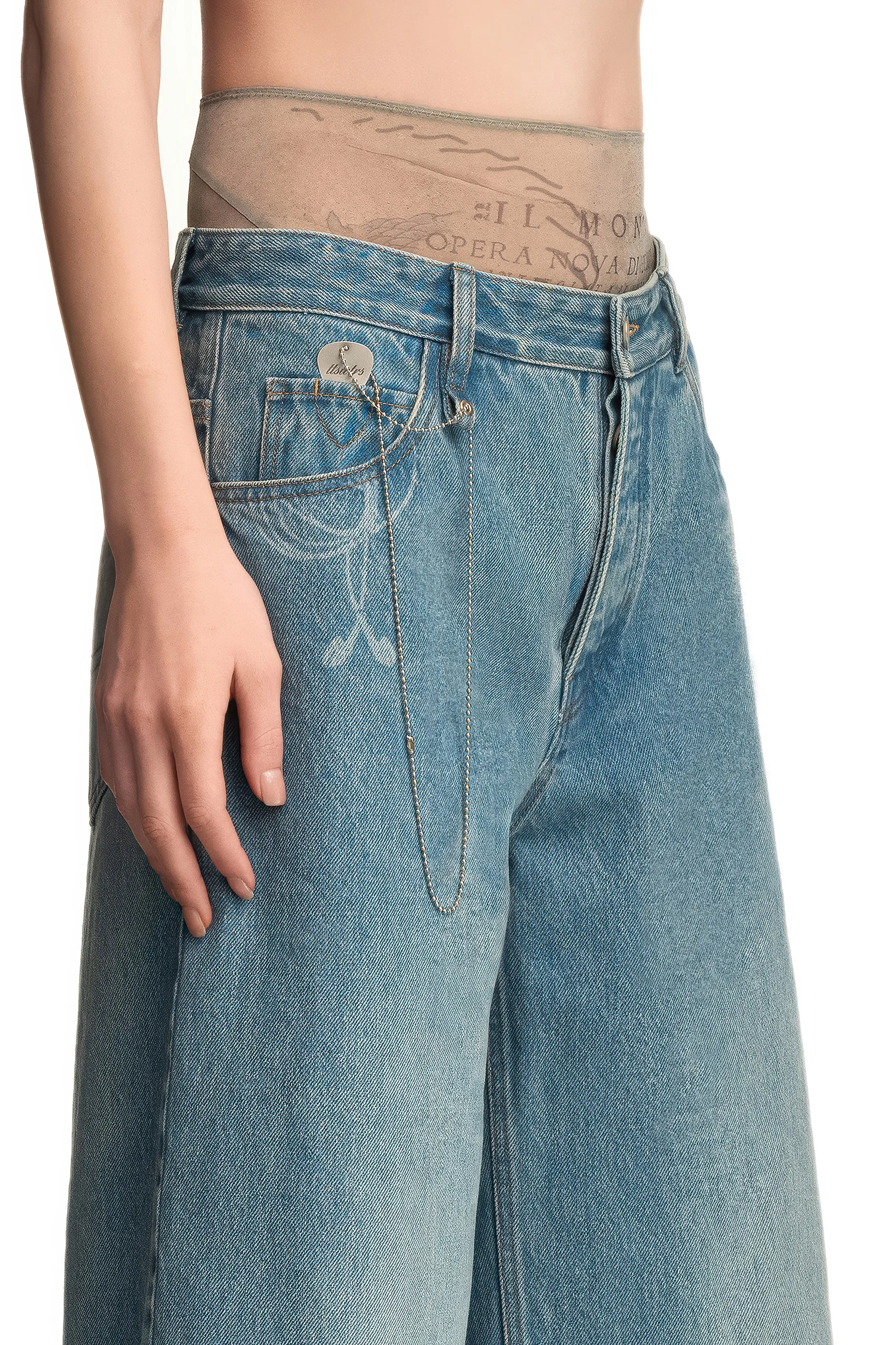 Long Denim Shorts Repetition