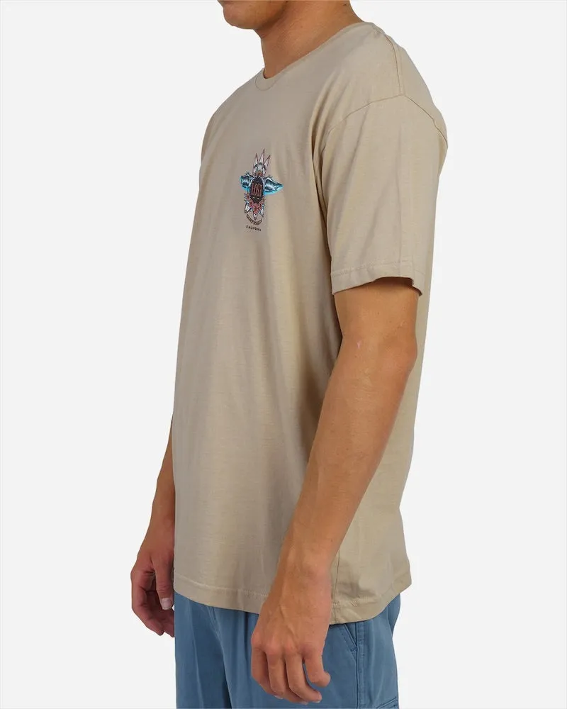 Lost Wave Addict s/s Tee - Sand