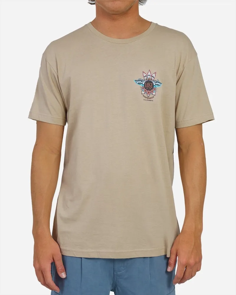 Lost Wave Addict s/s Tee - Sand