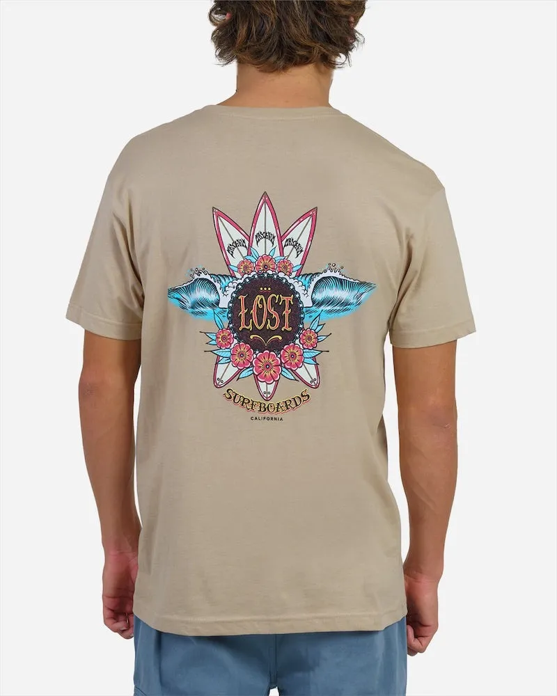 Lost Wave Addict s/s Tee - Sand