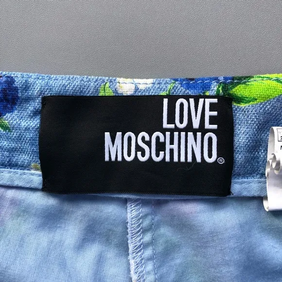 Love Moschino Shorts Women 6 Fruit Strawberry Summer Print 100% Cotton