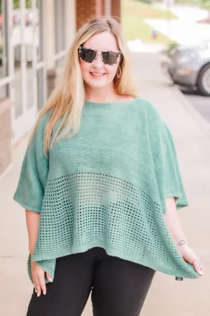 Love Punch Poncho in Teal