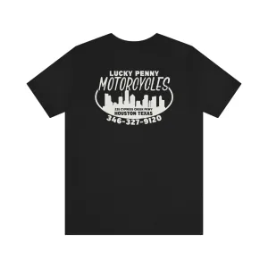 Lucky Penny Cycles Houston Skyline Reverse T-Shirt