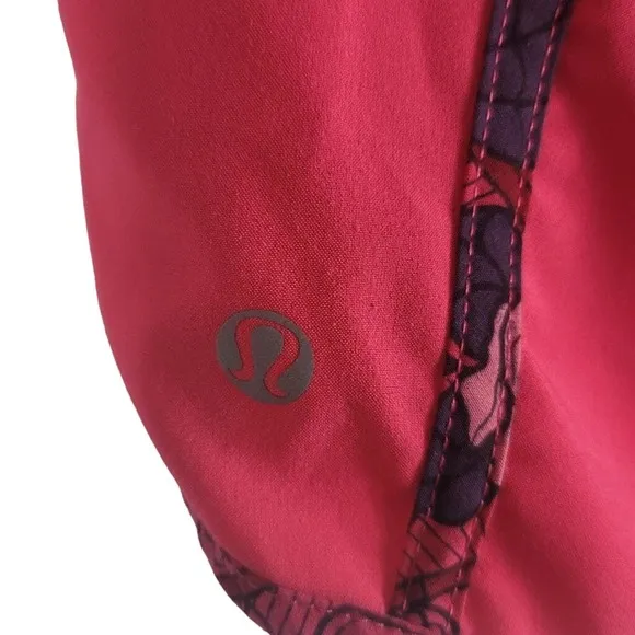 Lululemon Runner Shorts Built In Panty Pink/Red Women's Shorts 8