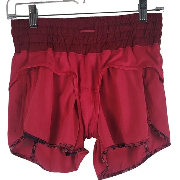 Lululemon Runner Shorts Built In Panty Pink/Red Women's Shorts 8