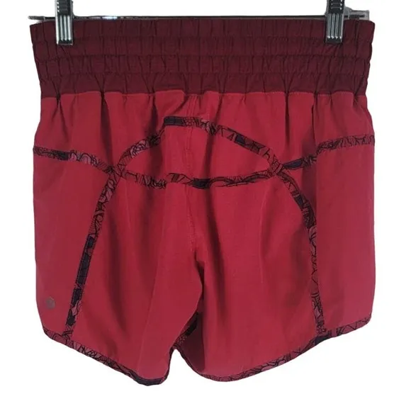 Lululemon Runner Shorts Built In Panty Pink/Red Women's Shorts 8