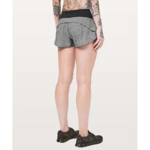 Lululemon Speed Up Lined LR Short *2.5&quot; Heather Lux Multi Black / Black size 10