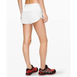 Lululemon Speed Up Lined Short *2.5&quot; White size 10 NEW
