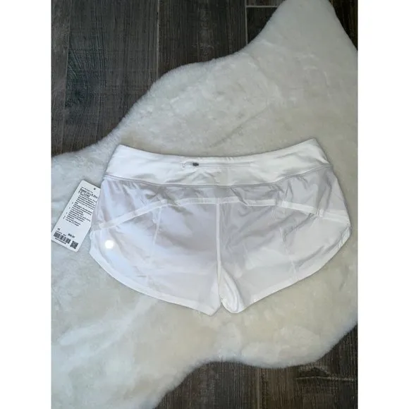 Lululemon Speed Up Lined Short *2.5&quot; White size 10 NEW