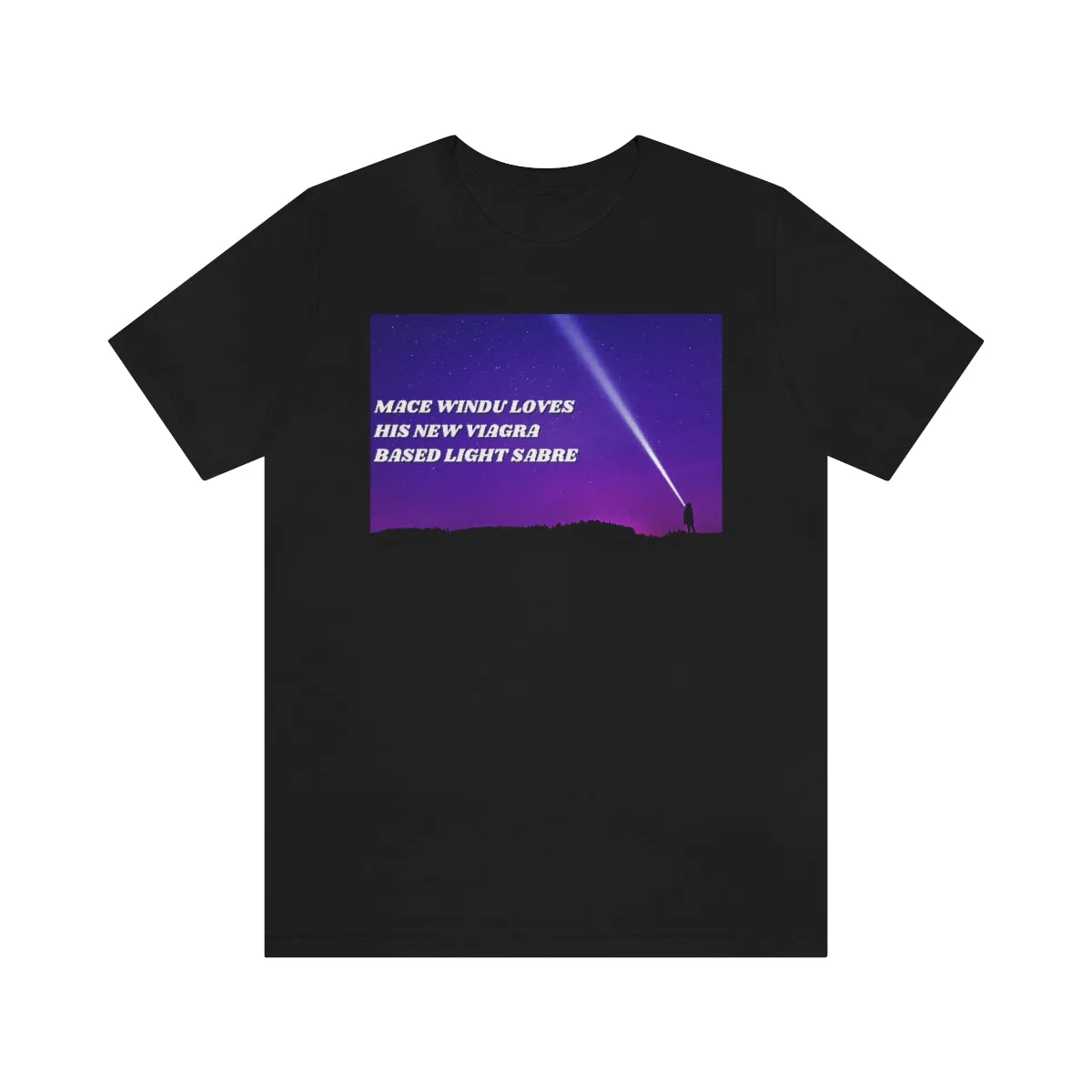Mace Windu Loves His Viagra Based Light Sabre Short Sleeve Tee