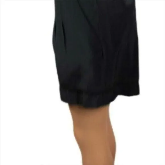Marc Jacobs Black Silk High Rise Classic Dressy Shorts Size 8