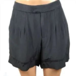 Marc Jacobs Black Silk High Rise Classic Dressy Shorts Size 8
