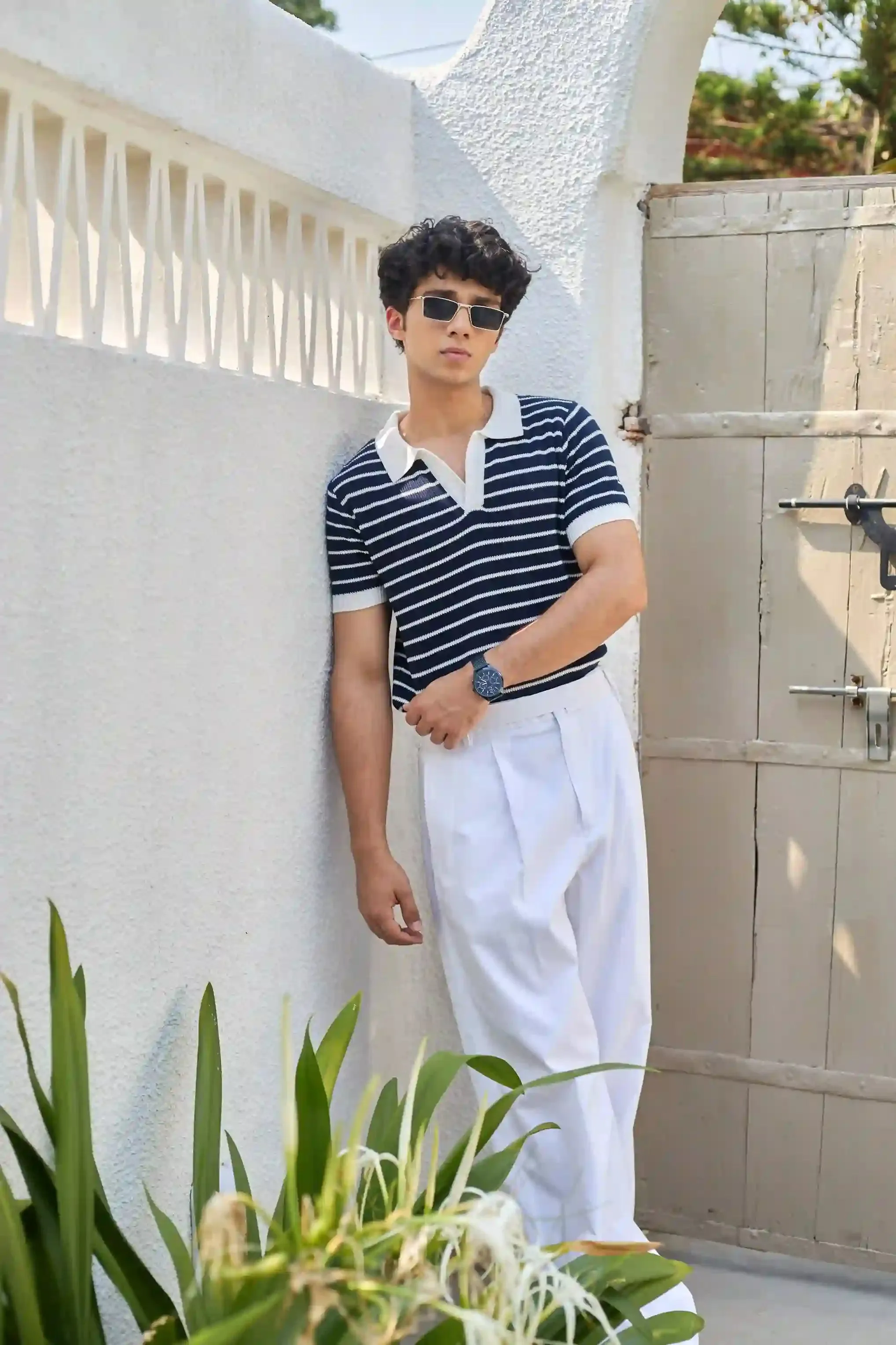 Mariner Knit Polo T-Shirt Navy Blue