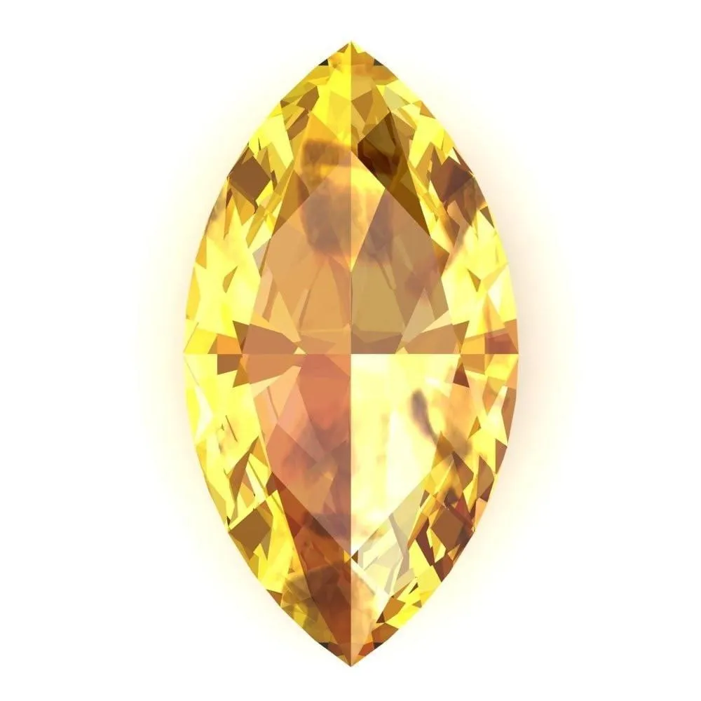 Marquise Chatham Lab-Grown Yellow Sapphire Gems