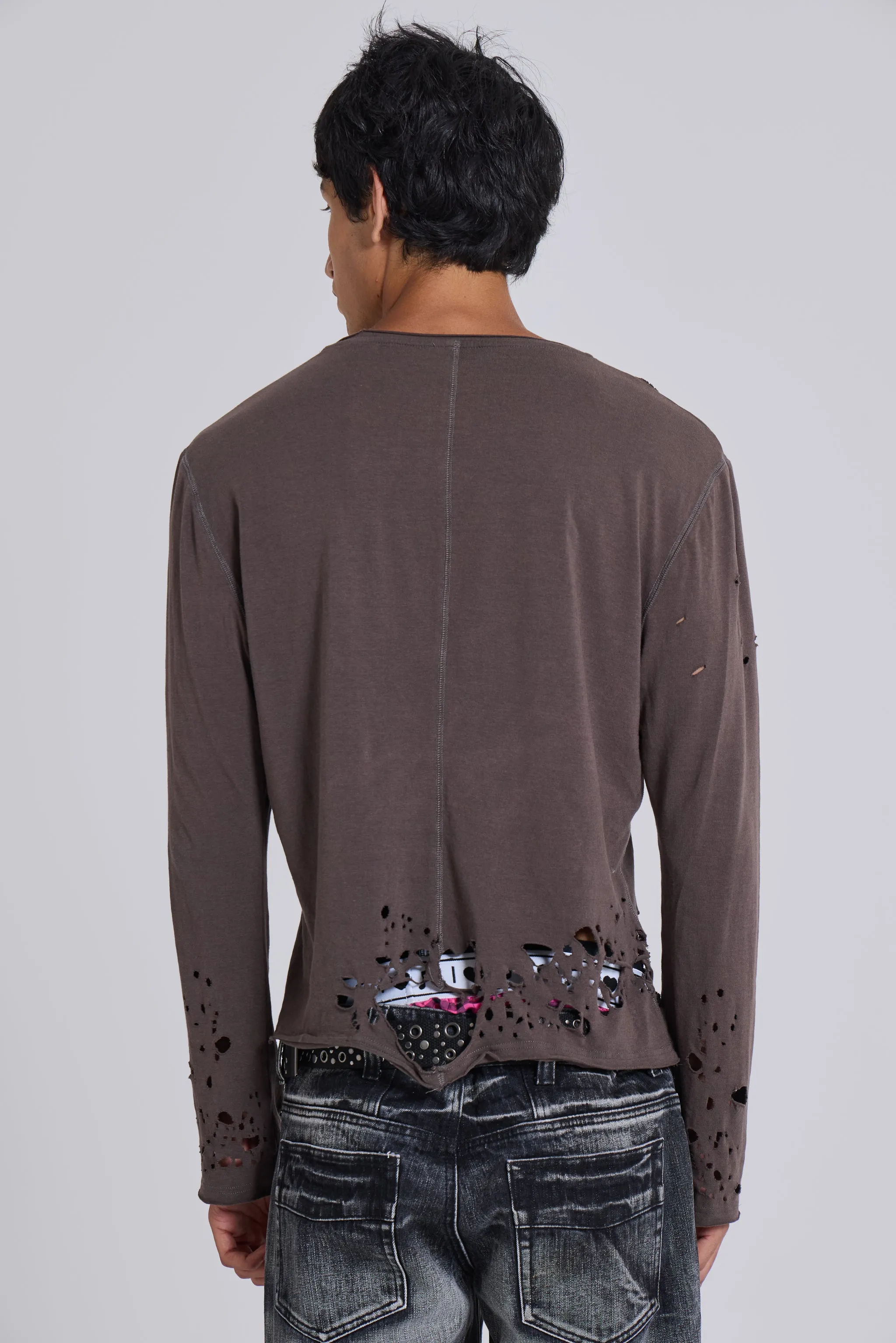 Mauve Bitten Long Sleeve Top