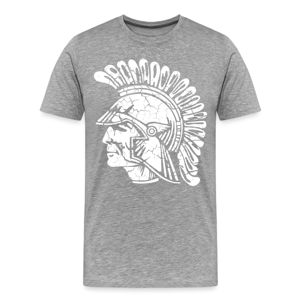 Mayfield High School Distressed Old School Trojan Head Logo