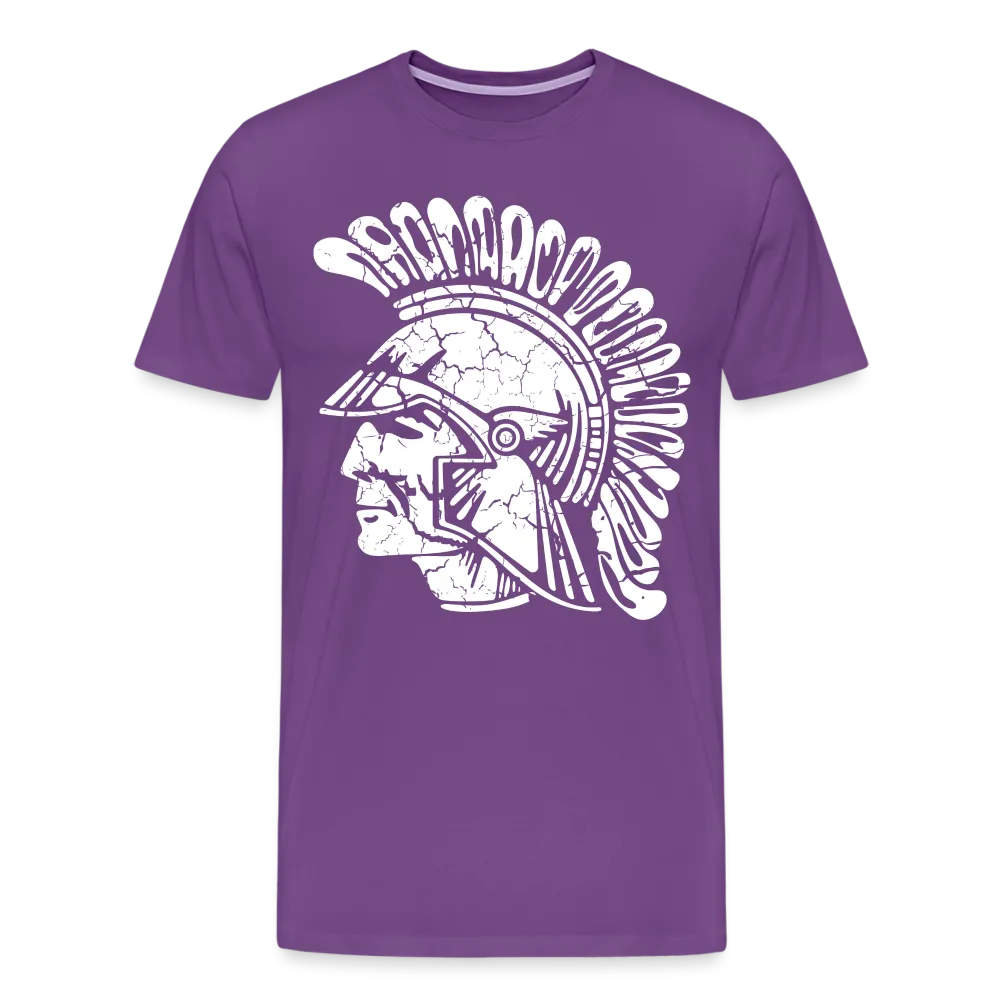 Mayfield High School Distressed Old School Trojan Head Logo