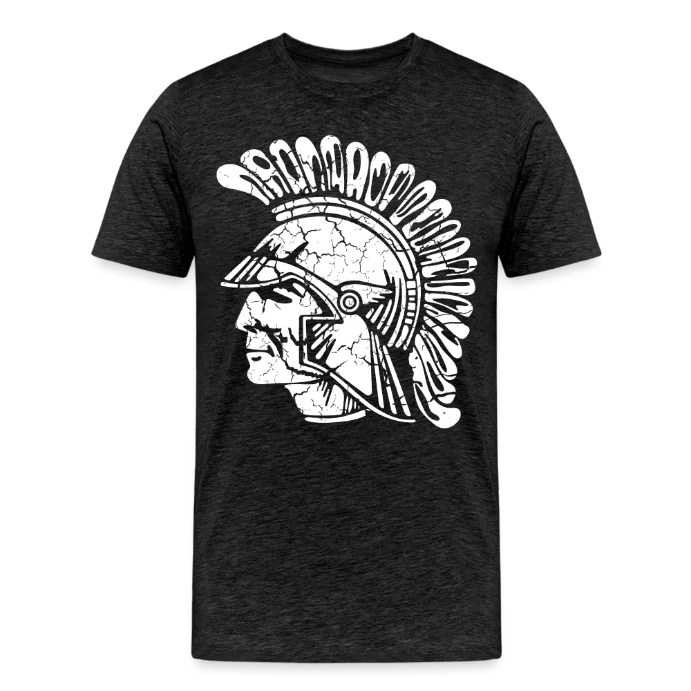 Mayfield High School Distressed Old School Trojan Head Logo