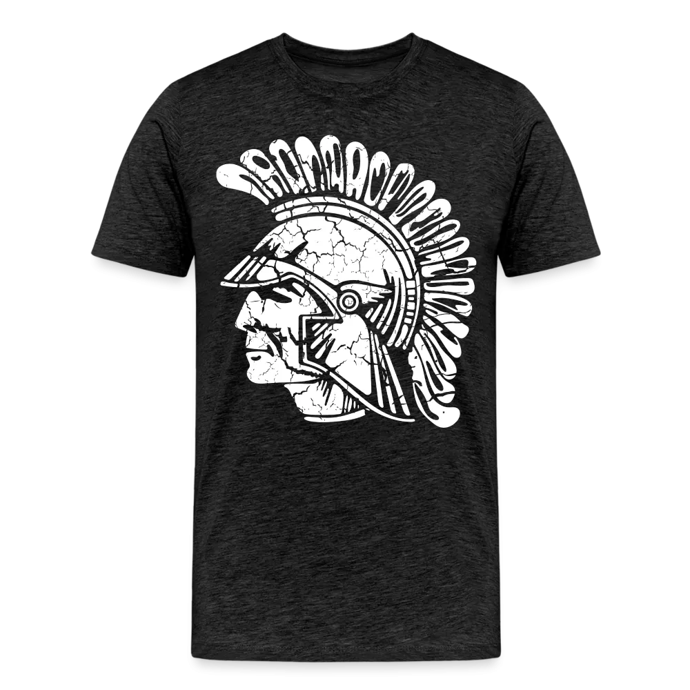 Mayfield High School Distressed Old School Trojan Head Logo
