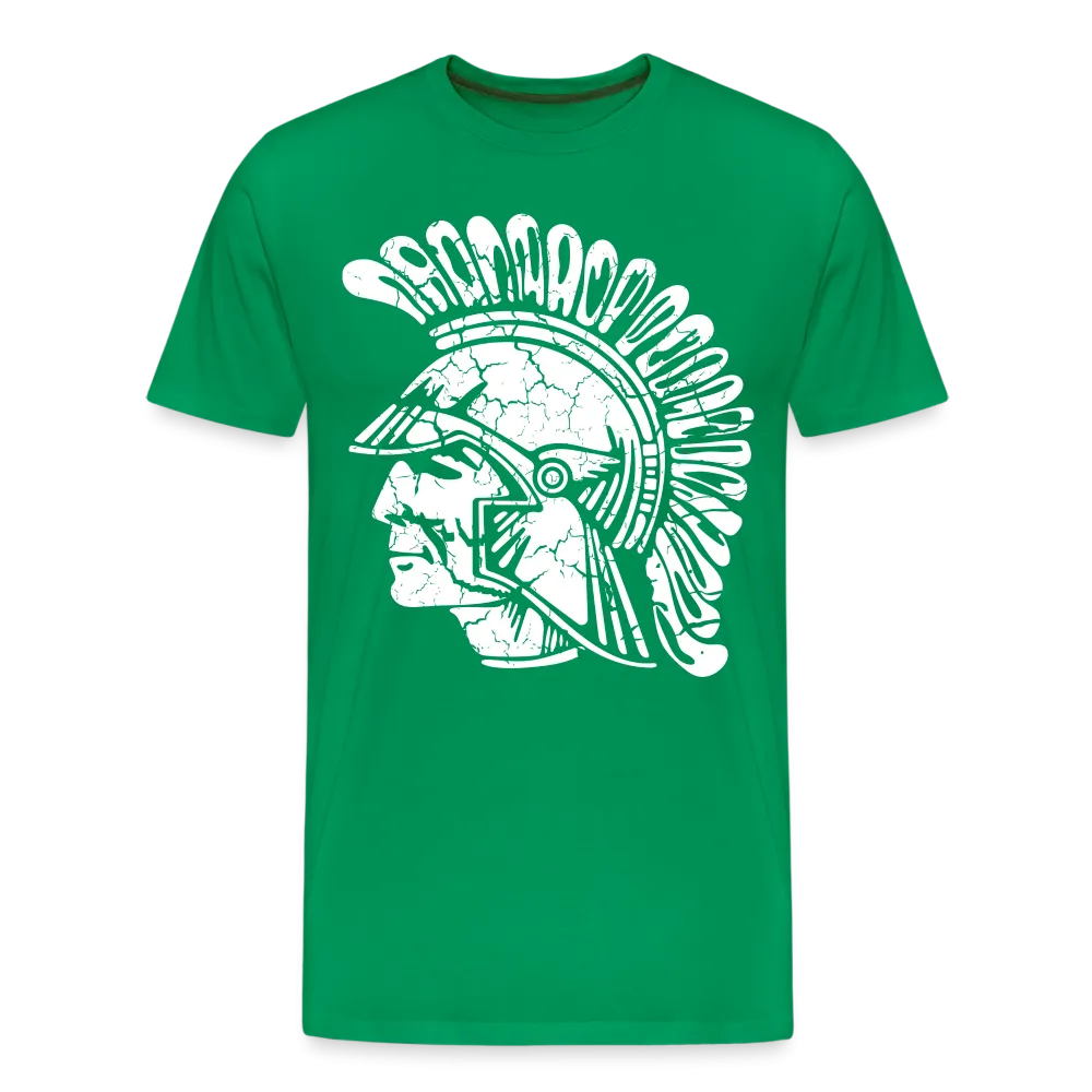 Mayfield High School Distressed Old School Trojan Head Logo
