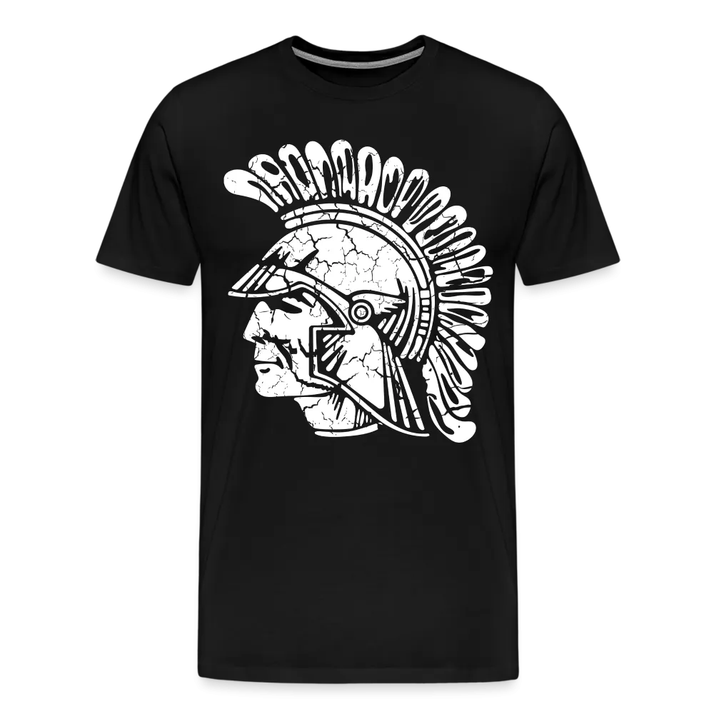Mayfield High School Distressed Old School Trojan Head Logo