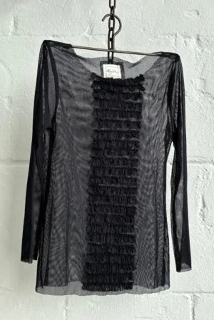 MEG BY DESIGN ROWENA TOP BLACK