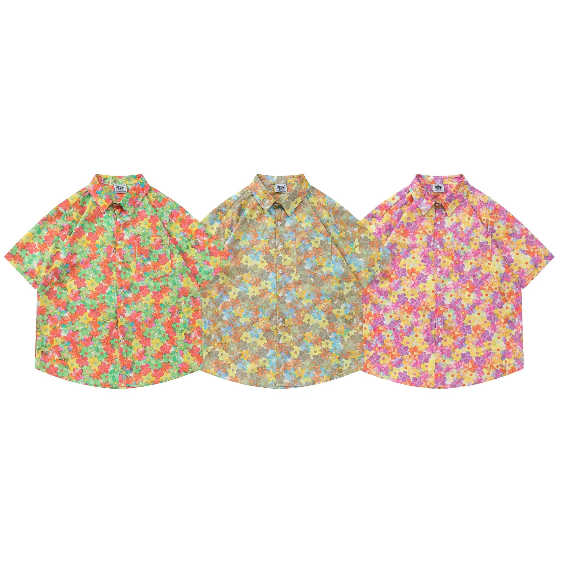 Men Beach Leisure T Shirts Retro Loose Beach